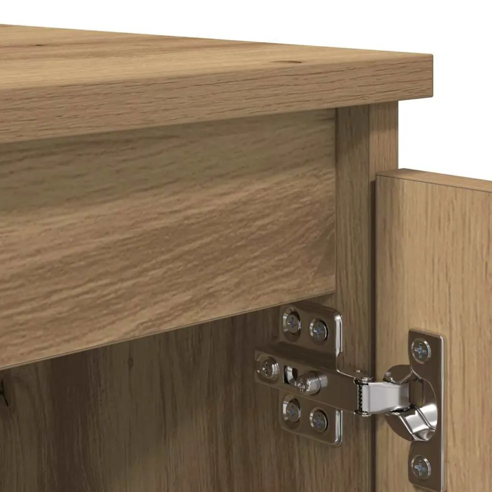 vidaXL TV-kast 104 x 35 x 50 cm Artisan Eiken Bewerkt hout