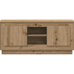 vidaXL TV-kast 102 x 35 x 45 cm Artisan Eiken Bewerkt hout