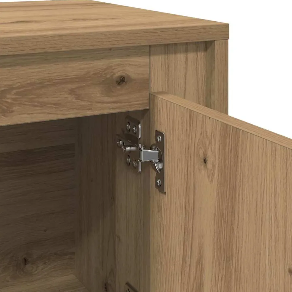 vidaXL TV-kast 102 x 35 x 45 cm Artisan Eiken Bewerkt hout