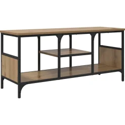 vidaXL TV-kast 100 x 35 x 45 cm Artisan Eiken Gemonteerd hout en ijzer