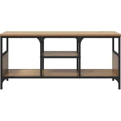 vidaXL TV-kast 100 x 35 x 45 cm Artisan Eiken Gemonteerd hout en ijzer