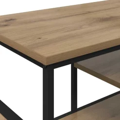 vidaXL TV-kast 100 x 35 x 45 cm Artisan Eiken Gemonteerd hout en ijzer