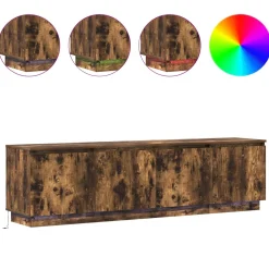 vidaXL TV-kast 180 x 38 x 49 cm Gerookt eiken Bewerkt hout