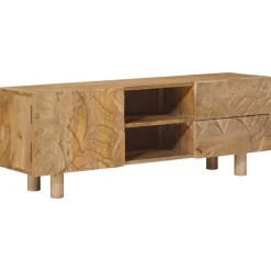 vidaXL TV-kast 110 x 30 x 40 cm Massief Mango Hout en Geengineerd Hout