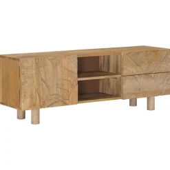 vidaXL TV-kast 110 x 30 x 40 cm Massief Mango Hout en Geengineerd Hout