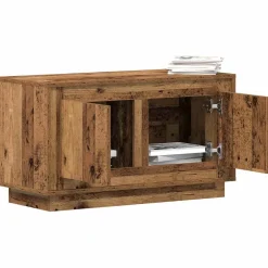 vidaXL TV-kast 80 x 35 x 45 cm Oud hout Bewerkt hout