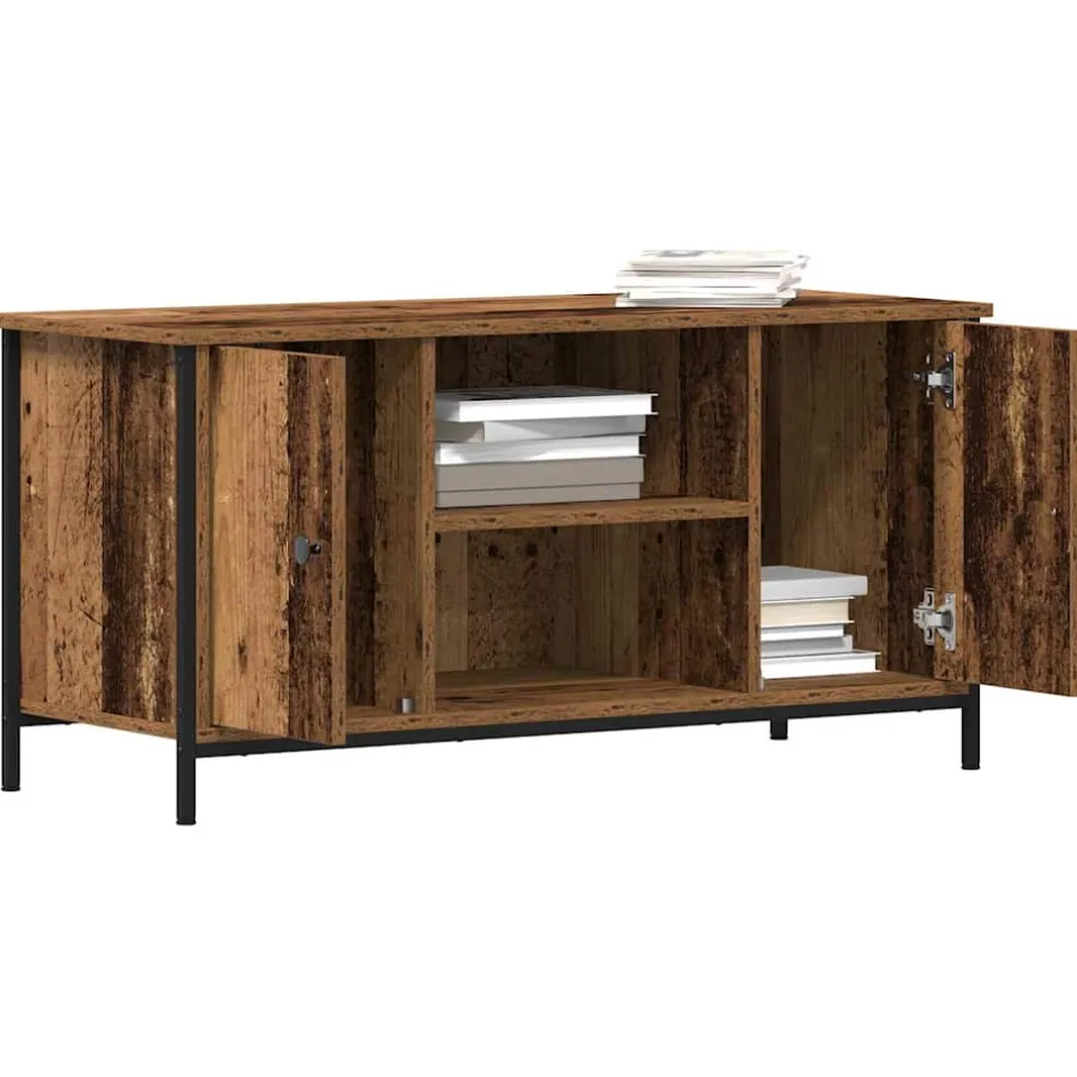 vidaXL TV-kast 100 x 40 x 50 cm Oud hout Bewerkt hout