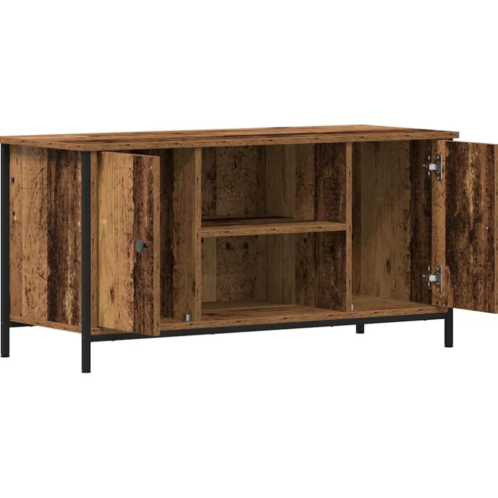 vidaXL TV-kast 100 x 40 x 50 cm Oud hout Bewerkt hout