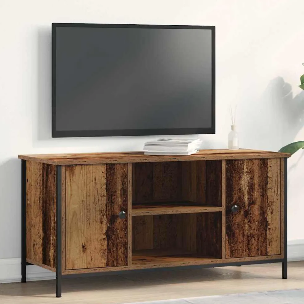 vidaXL TV-kast 100 x 40 x 50 cm Oud hout Bewerkt hout