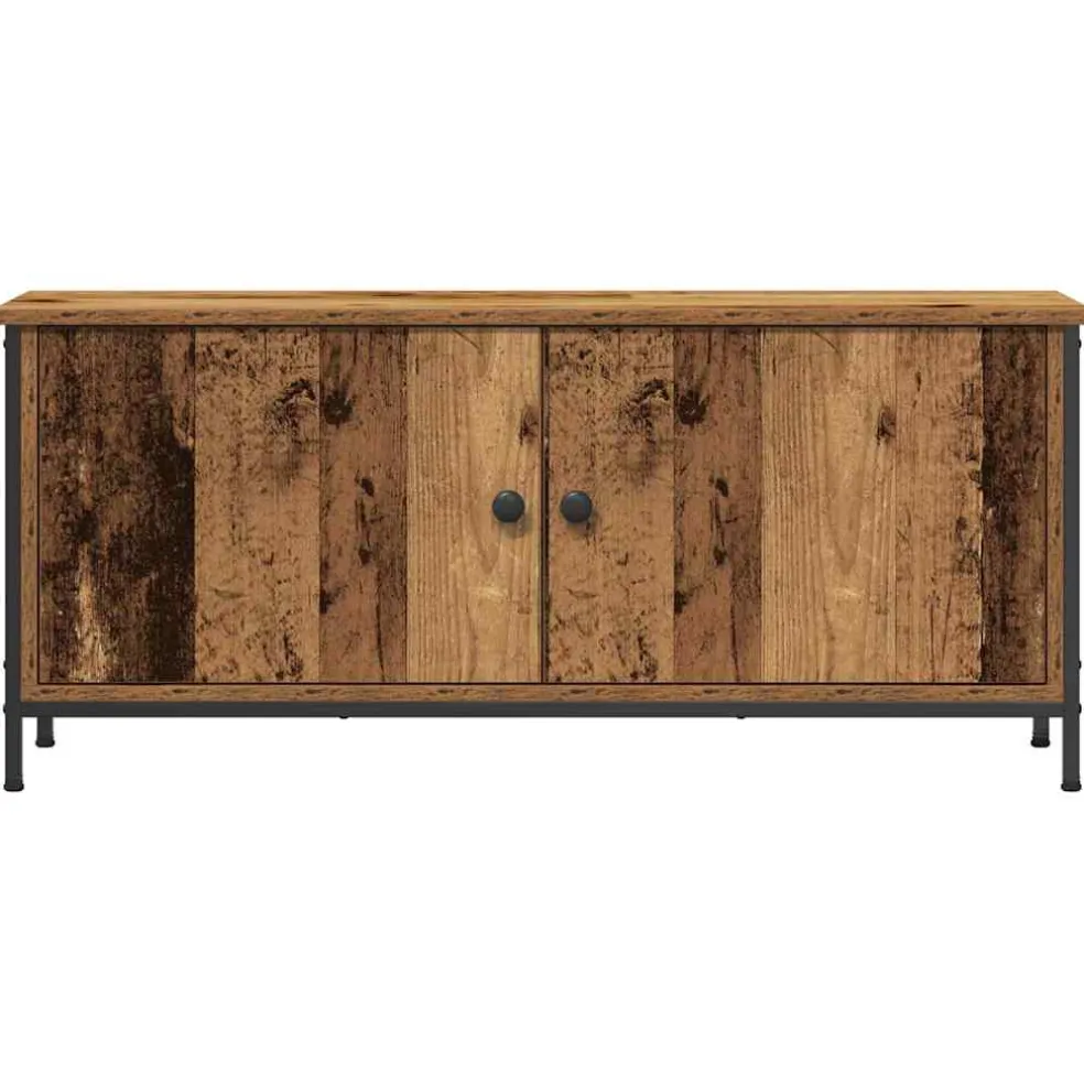 vidaXL TV-kast 100 x 35 x 45 cm Oud Hout Bewerkt hout