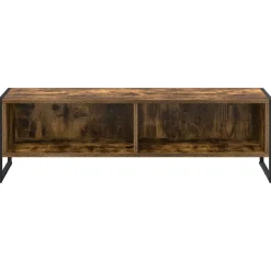 vidaXL TV-kast 100 x 36.5 x 30.5 cm Rook Eik Bewerkt hout