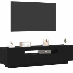 vidaXL TV-kast 160 x 35 x 40 cm Zwart Bewerkt hout