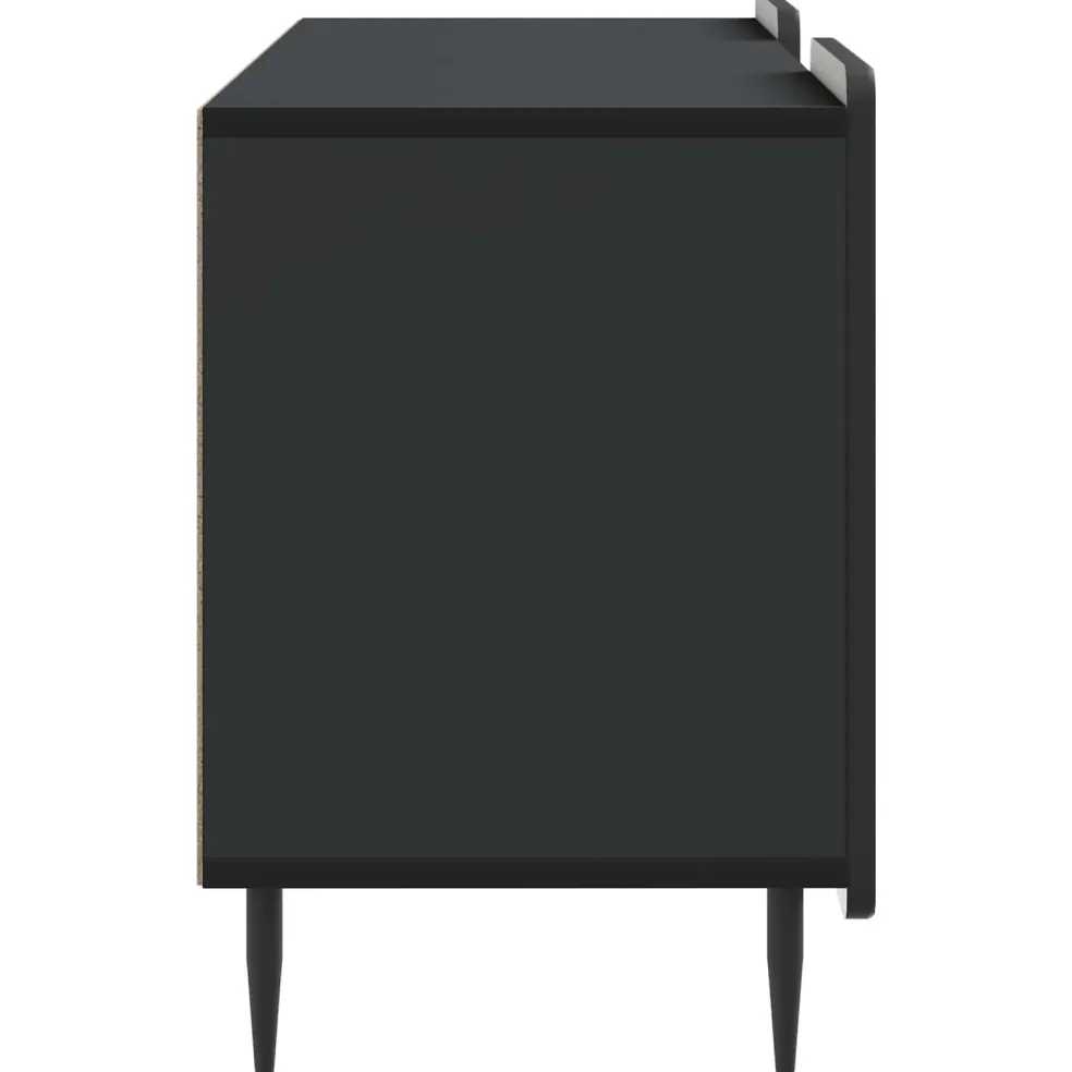 vidaXL TV-kast 102 x 34,5 x 52 cm Zwart Bewerkt hout
