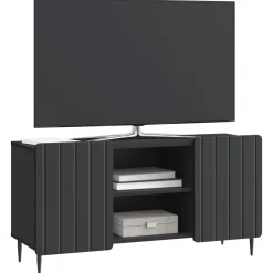 vidaXL TV-kast 102 x 34,5 x 52 cm Zwart Bewerkt hout