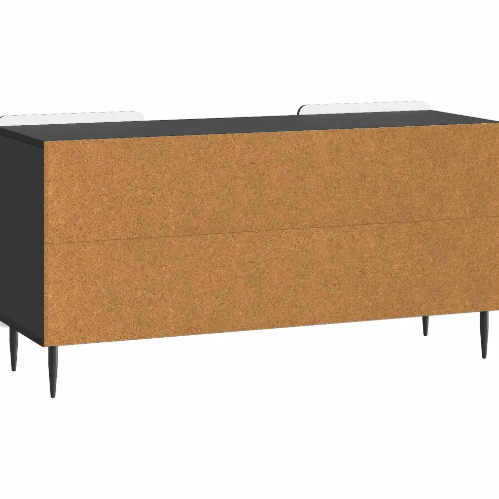 vidaXL TV-kast 102 x 34,5 x 52 cm Zwart Bewerkt hout