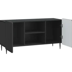 vidaXL TV-kast 102 x 34,5 x 52 cm Zwart Bewerkt hout