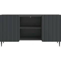 vidaXL TV-kast 102 x 34,5 x 52 cm Zwart Bewerkt hout