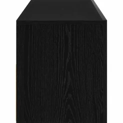 vidaXL TV-kast 120 x 35 x 40 cm Zwart Eiken Bewerkt hout