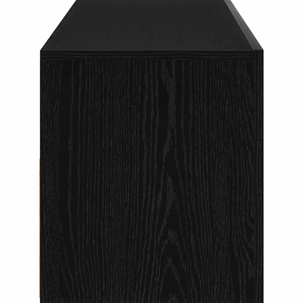 vidaXL TV-kast 120 x 35 x 40 cm Zwart Eiken Bewerkt hout