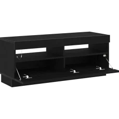 vidaXL TV-kast 100 x 35 x 40 cm Zwart Eiken Bewerkt hout