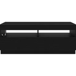 vidaXL TV-kast 100 x 35 x 40 cm Zwart Eiken Bewerkt hout