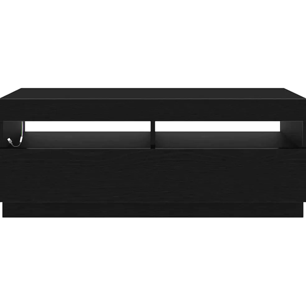 vidaXL TV-kast 100 x 35 x 40 cm Zwart Eiken Bewerkt hout