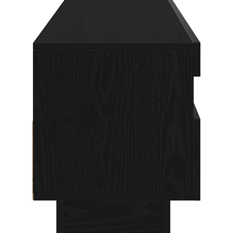 vidaXL TV-kast 100 x 35 x 40 cm Zwart Eiken Bewerkt hout