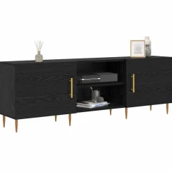 vidaXL TV-kast 150 x 30 x 50 cm Zwart eiken Bewerkt hout