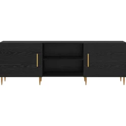 vidaXL TV-kast 150 x 30 x 50 cm Zwart eiken Bewerkt hout