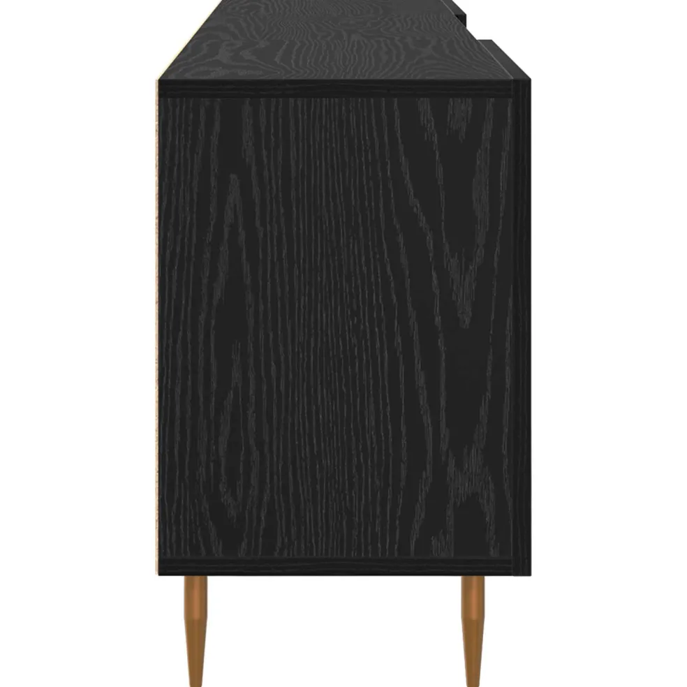 vidaXL TV-kast 150 x 30 x 50 cm Zwart eiken Bewerkt hout