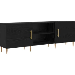 vidaXL TV-kast 150 x 30 x 50 cm Zwart eiken Bewerkt hout