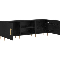 vidaXL TV-kast 150 x 30 x 50 cm Zwart eiken Bewerkt hout