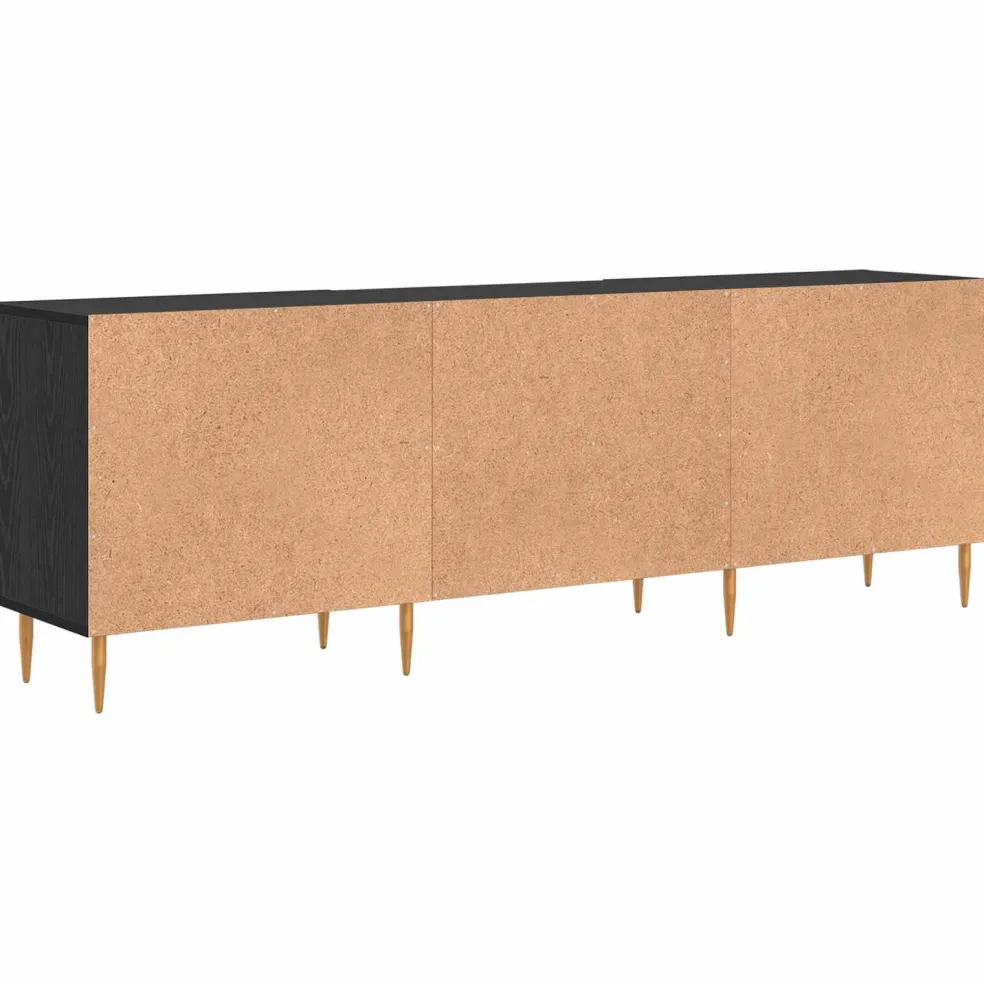 vidaXL TV-kast 150 x 30 x 50 cm Zwart eiken Bewerkt hout