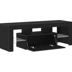 vidaXL TV-kast 120 x 35 x 40 cm Zwart Eiken Bewerkt hout