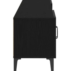 vidaXL TV-kast 180 x 31,5 x 40 cm Zwart Eiken Bewerkt hout