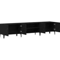 vidaXL TV-kast 180 x 31,5 x 40 cm Zwart Eiken Bewerkt hout