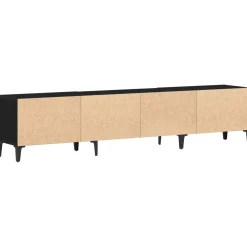 vidaXL TV-kast 180 x 31,5 x 40 cm Zwart Eiken Bewerkt hout