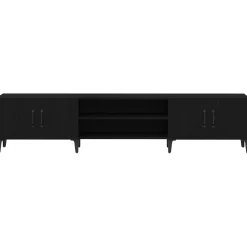 vidaXL TV-kast 180 x 31,5 x 40 cm Zwart Eiken Bewerkt hout