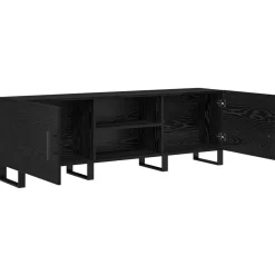 vidaXL TV-kast 150 x 30 x 50 cm Zwart Eiken Bewerkt hout