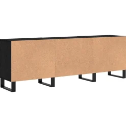 vidaXL TV-kast 150 x 30 x 50 cm Zwart Eiken Bewerkt hout