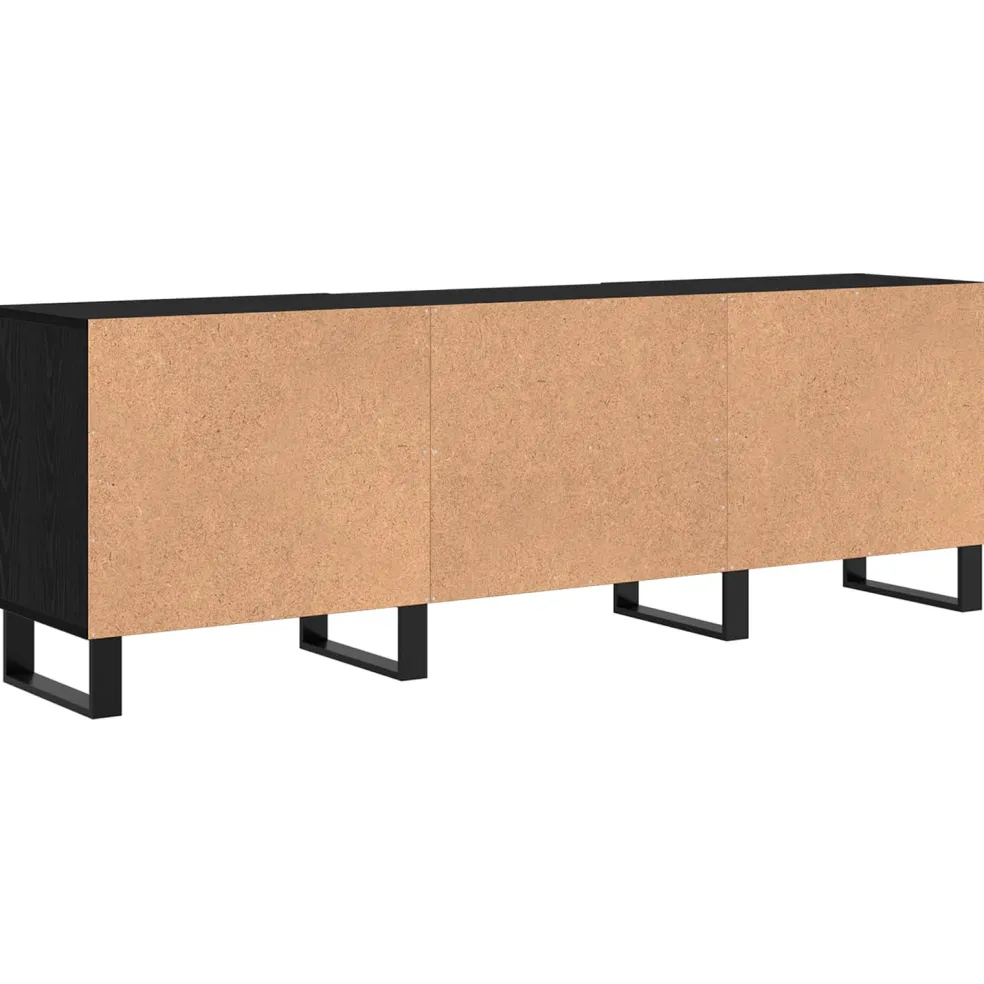 vidaXL TV-kast 150 x 30 x 50 cm Zwart Eiken Bewerkt hout