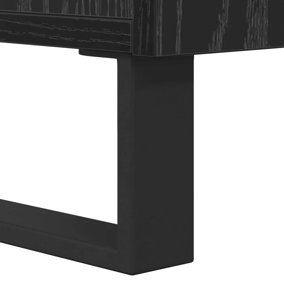 vidaXL TV-kast 150 x 30 x 50 cm Zwart Eiken Bewerkt hout