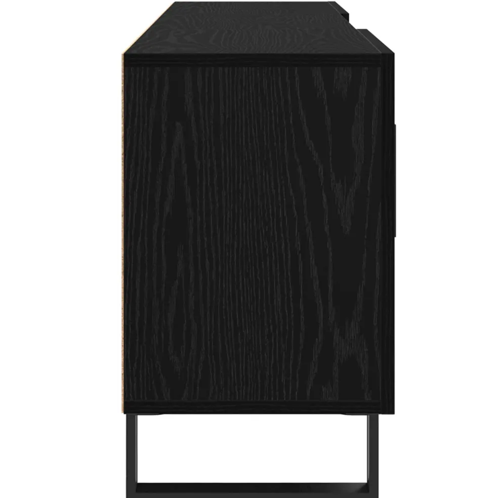 vidaXL TV-kast 150 x 30 x 50 cm Zwart Eiken Bewerkt hout
