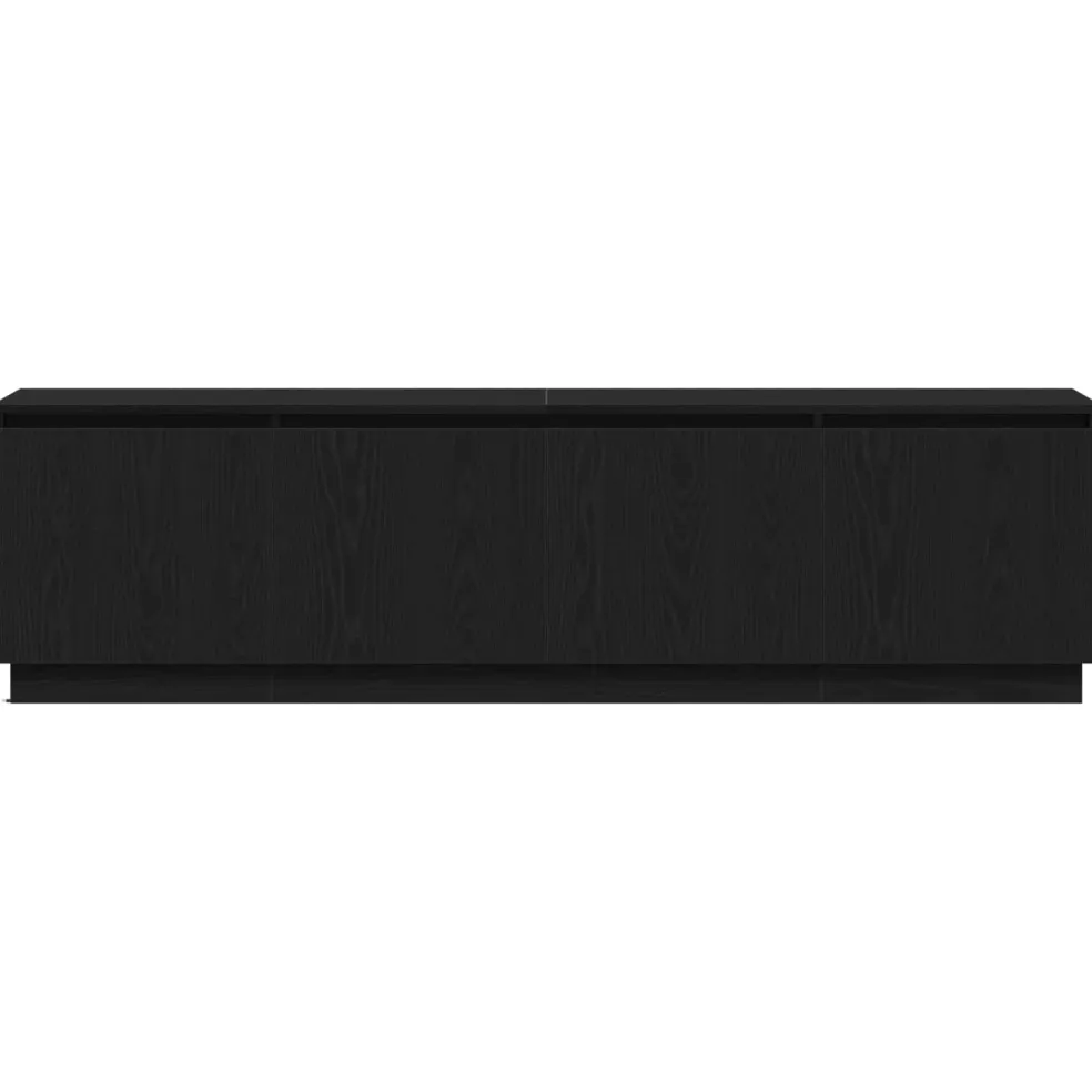 vidaXL TV-kast 180 x 38 x 49 cm Zwart Eiken Bewerkt hout