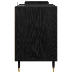 vidaXL TV-kast 160 x 35 x 55 cm Zwart Eiken Bewerkt hout