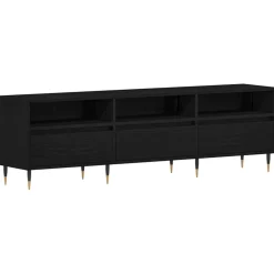 vidaXL TV-kast 150 x 30 x 44,5 cm Zwart Eiken Bewerkt hout