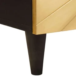 vidaXL TV-kast Zwart en Goud 105 x 33 x 46 cm Bewerkt hout