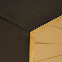 vidaXL TV-kast Zwart en Goud 105 x 33 x 46 cm Bewerkt hout