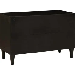 vidaXL TV-kast Zwart en Goud 70 x 33 x 46 cm Bewerkt hout