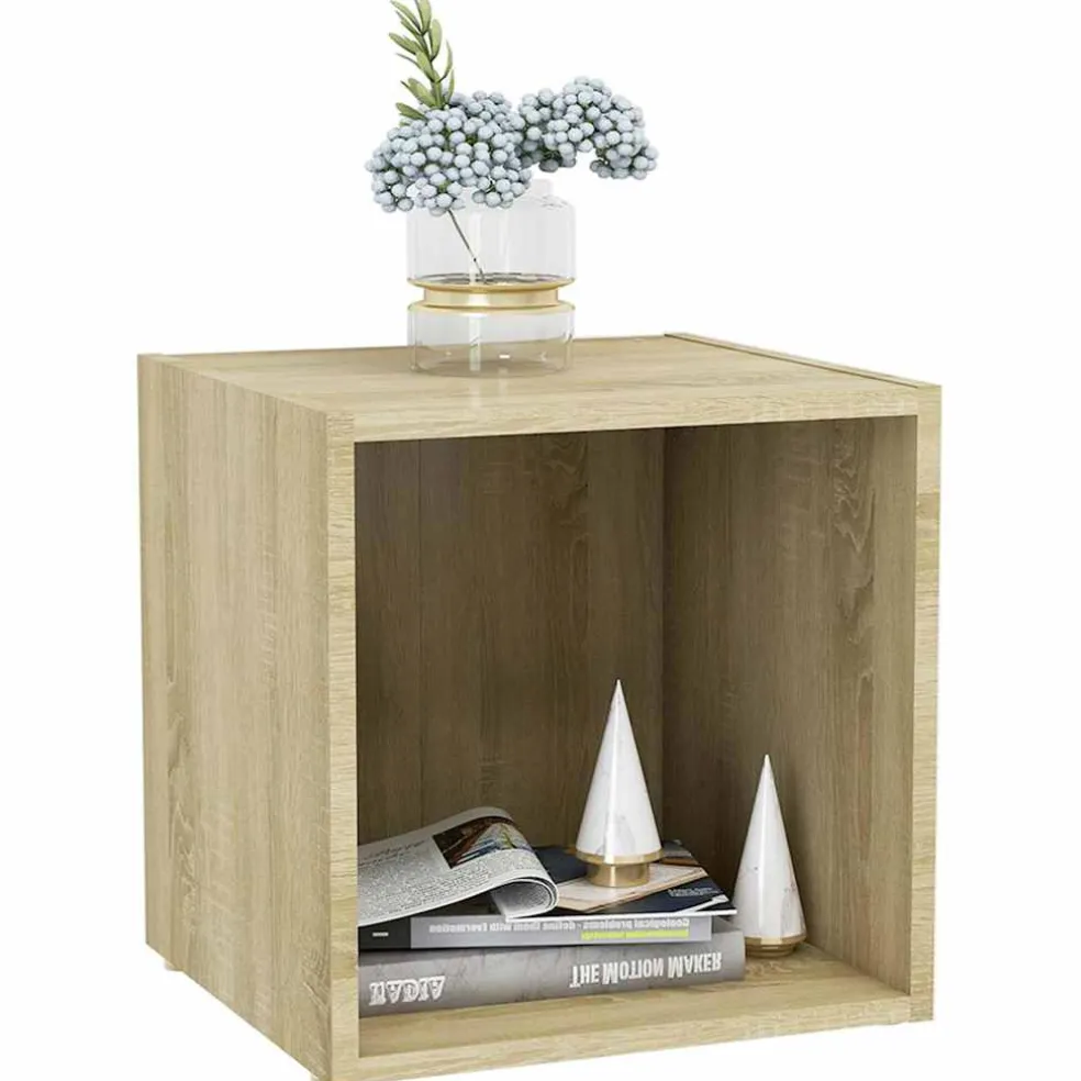 vidaXL Tv-meubelen 2 st 37x35x37 cm bewerkt hout sonoma eikenkleurig